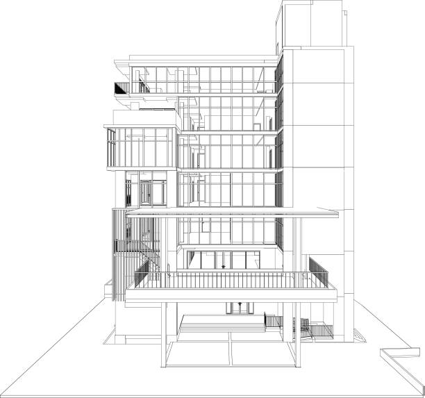istock 3D illustration of building project 2162543182