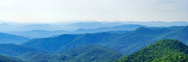 istock Panorama Along Blue Ridge Parkway: Mills River Valley Overlook, North Carolina 2162543218