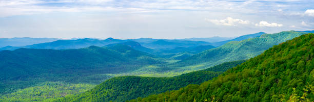 istock Panorama Along Blue Ridge Parkway: Mount Pisgah Overlook, North Carolina 2162543268