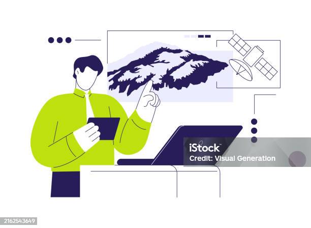 Remote Sensor Graphic Abstracts Present Remote Sensing Data Abstract Concept Vector Illustration Stock ...