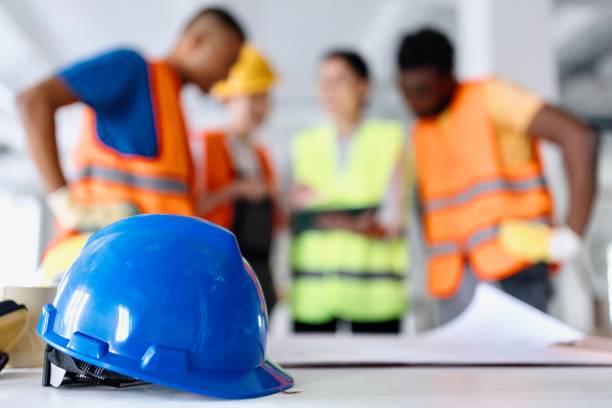 istock Close-up of a construction helmet 2162544262