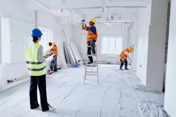 istock Architect following the work at the construction site 2162545263