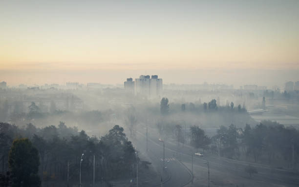 istock City in a fog. 2162546289