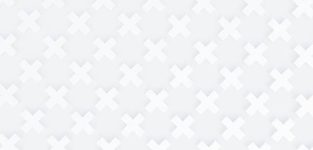 geometric background white plus sign 3D illustration