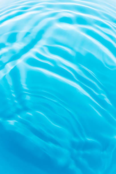 istock Macro blue water surface,drops on water with circles on a blue background close up 2162551135