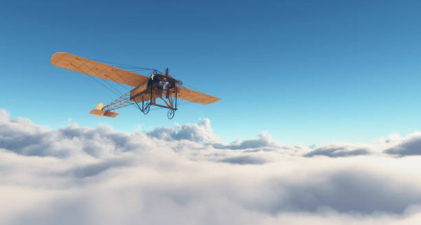 istock 3D model of an old vintage airplane. 2162551179