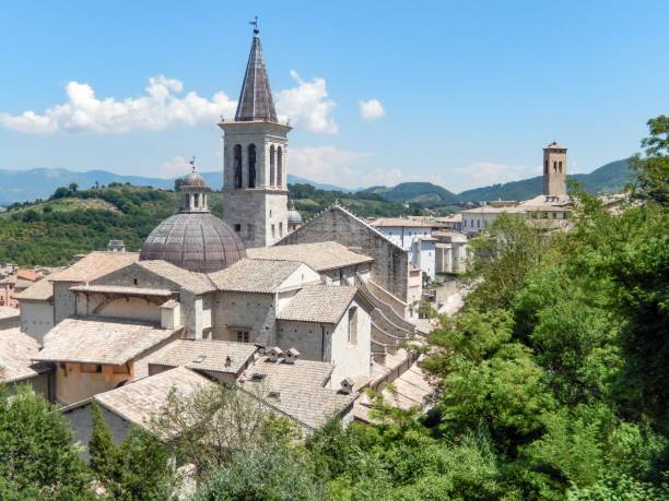 old house roofs in Umbria, Italy