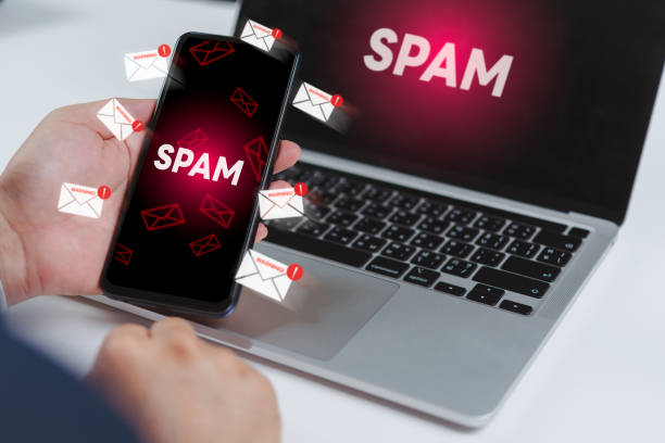 istock Spam alerts displayed on a smartphone screen, indicating a cyber attack. Represents email scams and digital security issues. cybersecurity training, and fraud prevention. 2162558732