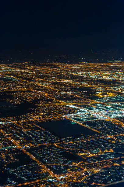 istock View of Toronto from the airplane window at night 2162565384
