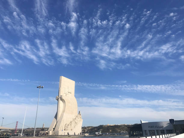 Lisbon, Portugal - 07/31/2019 : landmark , near sea Monument To The Discoveries in Lisbon, Portugal
