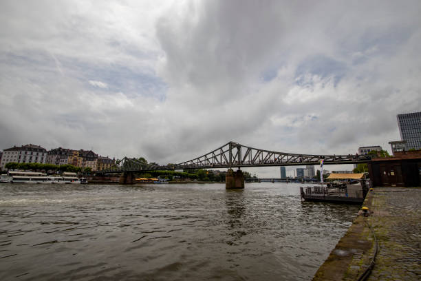 Frankfurt, Germany - 21st June 2024: The Eiserner Steg (Iron Footbridge) in Frankfurt, Germany