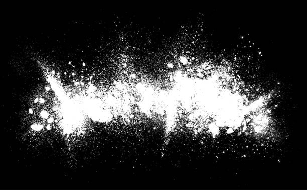 White powder splash banner White snow or paint powder splash abstract vector banner on black background cocaine stock illustrations