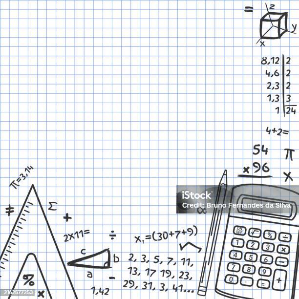 Mathematical Scaled Layout Math Design Layout Calculator Pencil Ruler Mathematical Accounts And ...