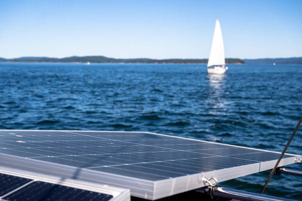 istock Solar panels on sailboat 2162578387