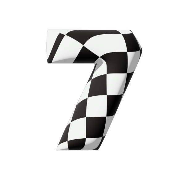 Script Number 7 Vector 240+ Number 7 Alphabet Typescript White Background Stock Illustrations ...