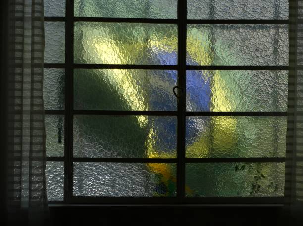 istock Brazilian flag behind window sun 2162587997