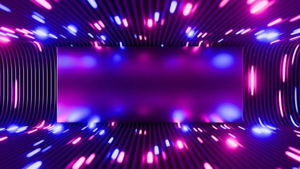 istock A dynamic neon tunnel with futuristic light effects in a 3D render offers a vibrant and futuristic visual experience 2162588166