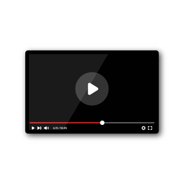 thiết kế vector mẫu trình phát video. - màn hình cảm ứng hình minh họa sẵn có