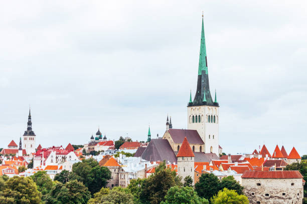 Old town skyline view. Tallinn, Estonia