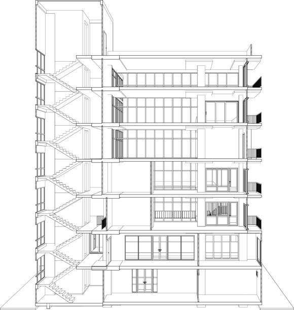 istock 3D illustration of residential project 2162595899