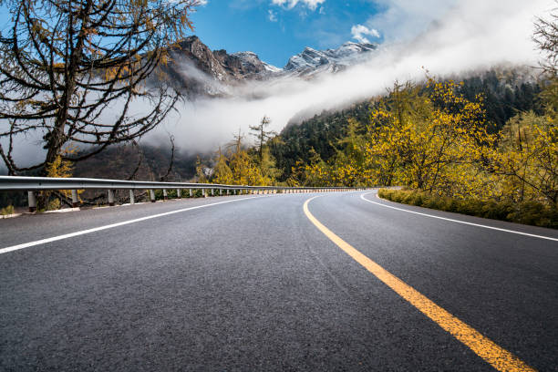istock Mountain Road in Autumn 2162600729