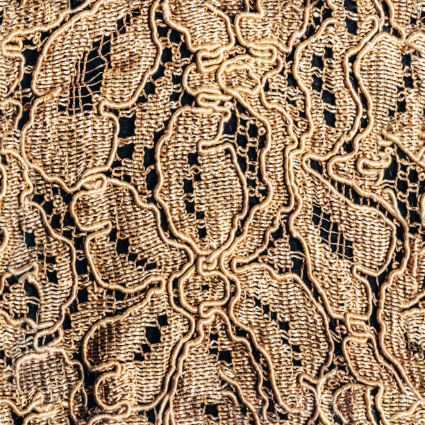 The image is in the form of a floral golden ornament. Abstract pattern and texture