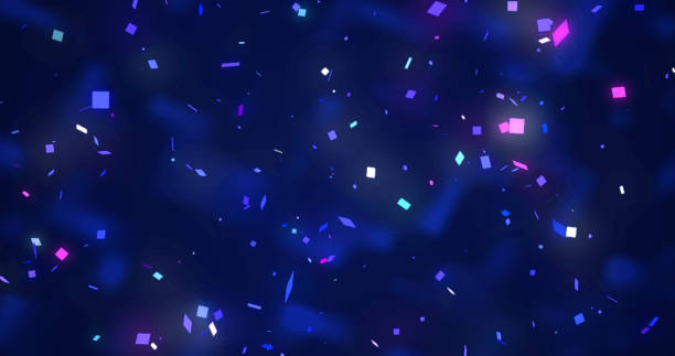istock Shiny illuminating confetti falling seamless loop bg. Christmas greeting New Year celebration happy birthday multi-colored 3d. Defocused glamour burst anniversary winner explode overlay asset. 2162606746