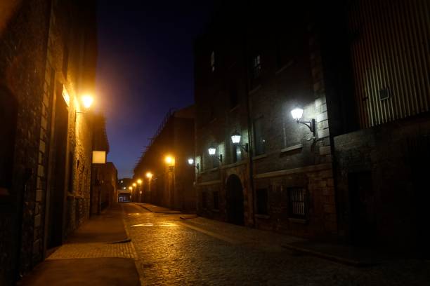 istock Cobblestone Alley in Dublin at Dusk 2162613799