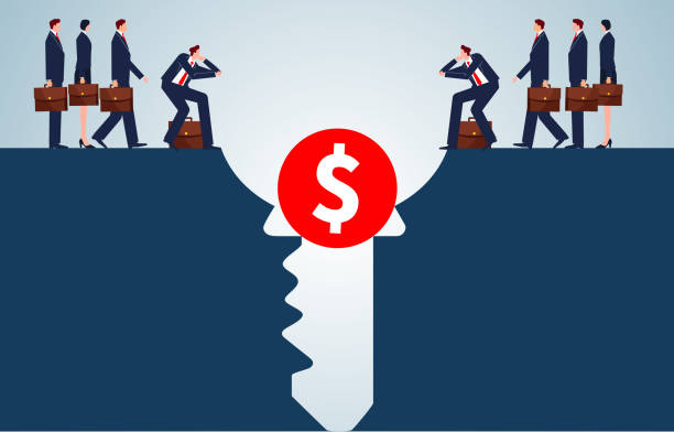 istock Gold coins stuck inside keyholes, the key to success, solving key problems in your business or career 2162613838