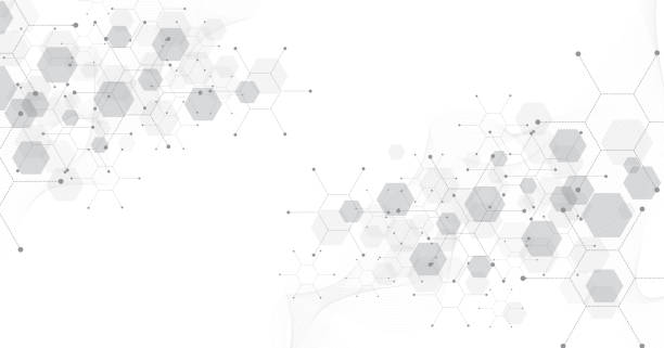 ilustrații de stoc cu hexagon geometric pe fundal alb. - chimic