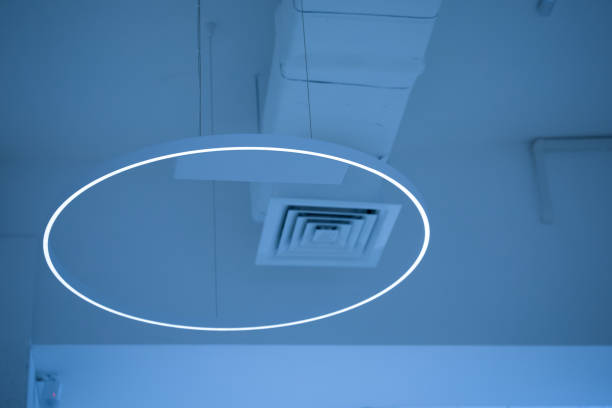 The effect of spotlights on white walls