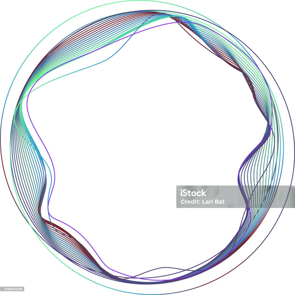 Techinspired Circular Design Harmonic Curved Line Pattern For Tech ...