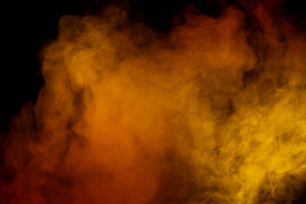 istock Orange and red steam on a black background. 2162622511