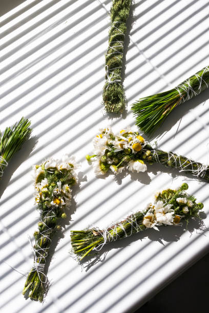istock Herbal incense smudge sticks drying for smoked home. 2162623883
