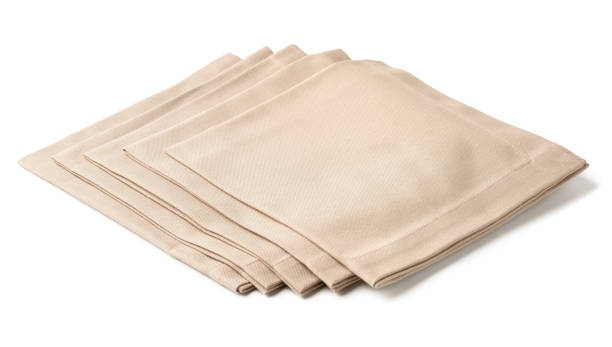 istock Fabric Napkins Laid Flat on White Background 2162624693