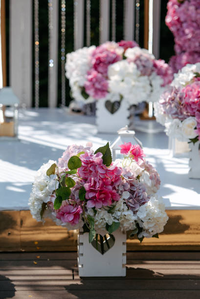 istock Wedding reception decoration from flowers. 2162625879