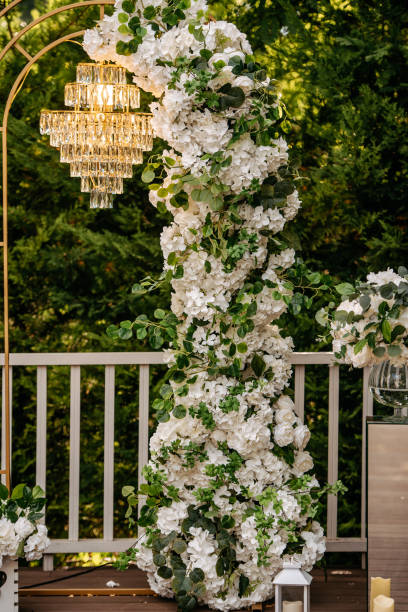 istock Wedding reception decoration from flowers. 2162625890