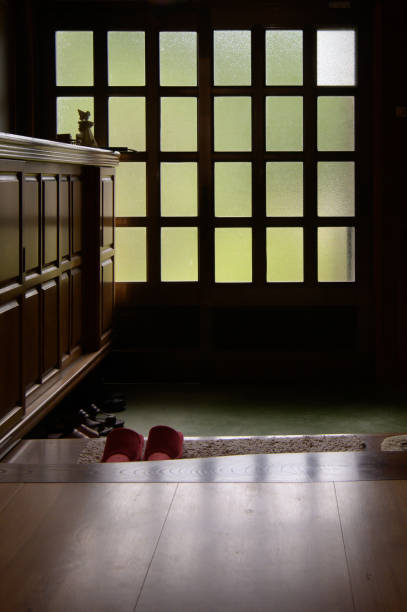 Sunlight streaming into the entrance of a Japanese house