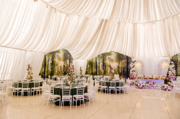 istock picture of a wedding reception restaurant 2162626070
