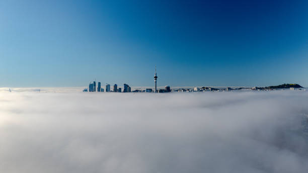 istock Auckland in fog 2162628438