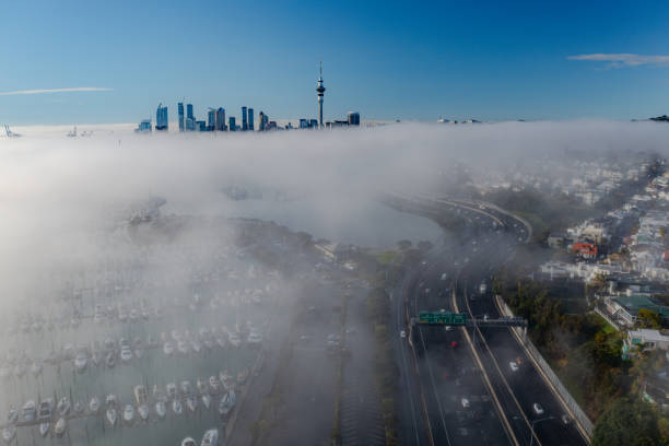 Auckland in fog