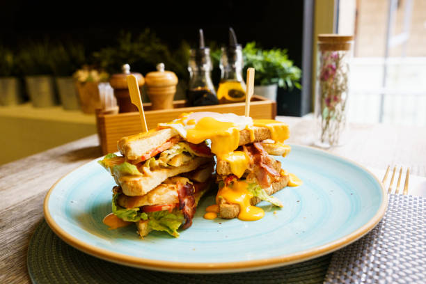 istock Club sandwich with egg and cheese 2162628468
