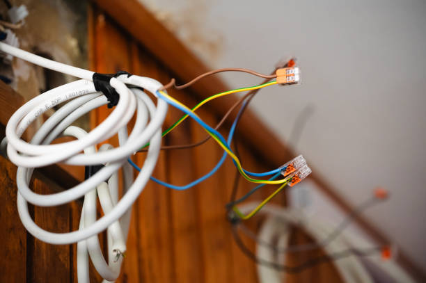 istock Electrical Wires with Connectors on Wall 2162632651