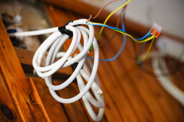 istock Electrical Wires with Connectors on Wall 2162632660
