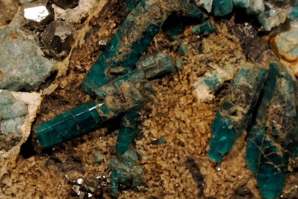 A Colombian emerald vein in a mine Colombia.