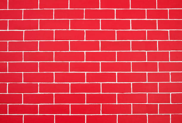 building facade exterior wall decoration with vibrant color small bricks row structure