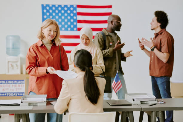 istock Group Of People At Electoral District 2162634324