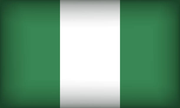 vlajka nigérie s originální barvou - kano stock ilustrace