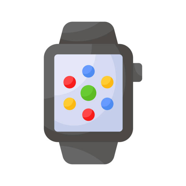 istock A wristwatch with digital features, smartwatch icon, wearable technology for health tracking, notifications and app. 2162636576