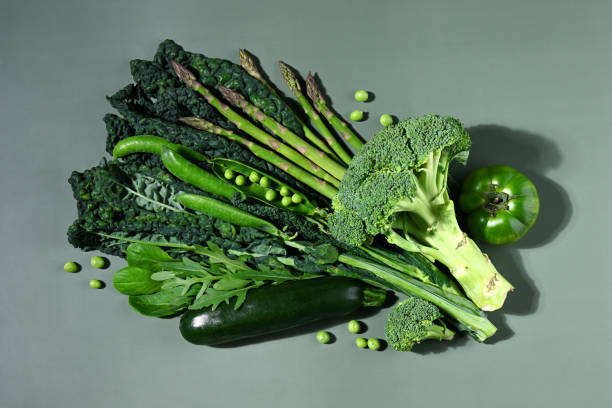 istock Composition of green vegetables 2162637416
